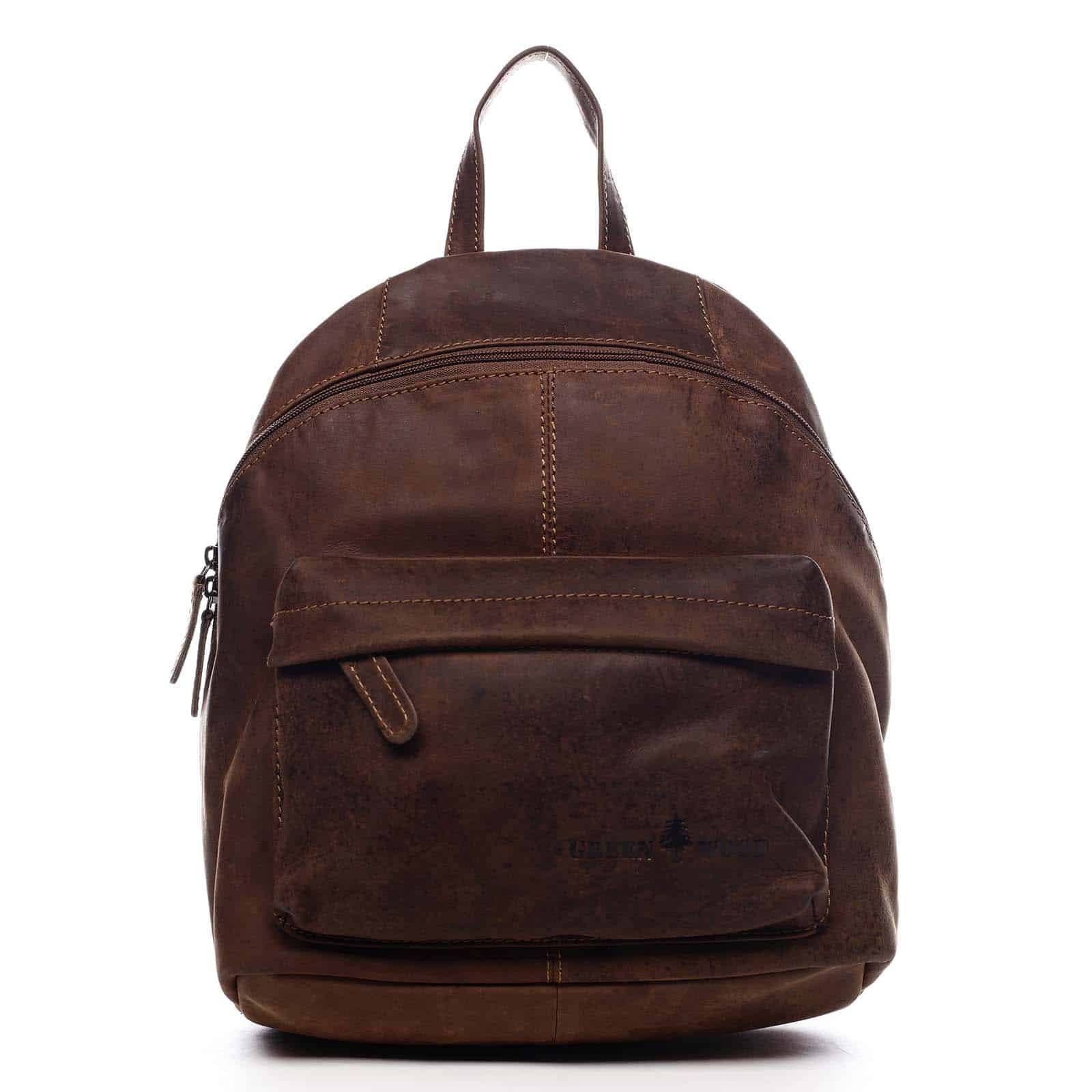 Dámský kožený batoh hnědý - Greenwood Franz hnědá