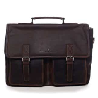 Velká pánská kožená brašna aktovka hnědá - Greenwood Louney hnědá