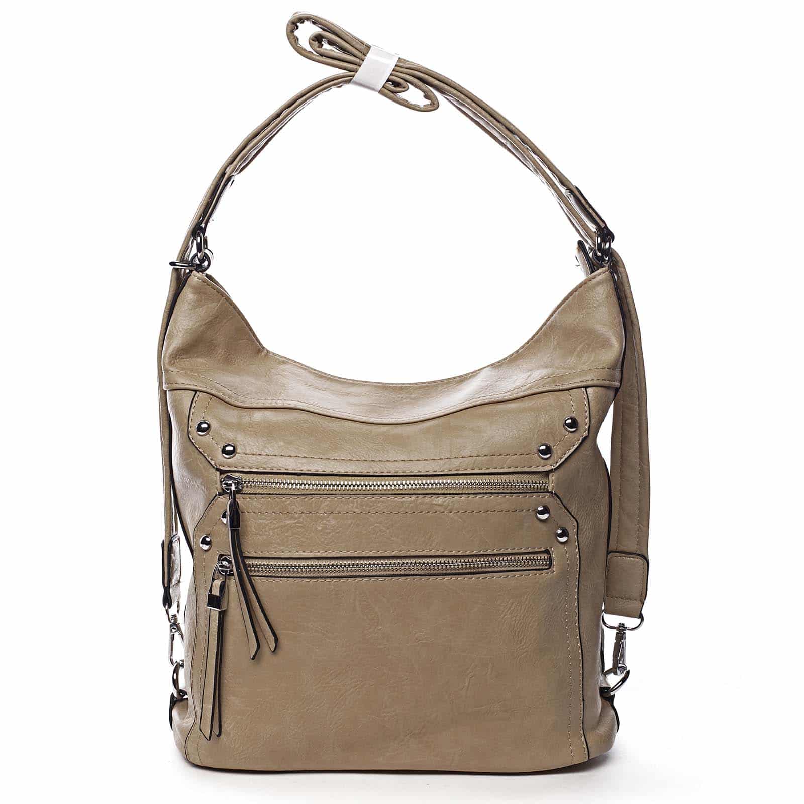 Dámská kabelka batoh tmavě béžová - Romina Alfa béžová