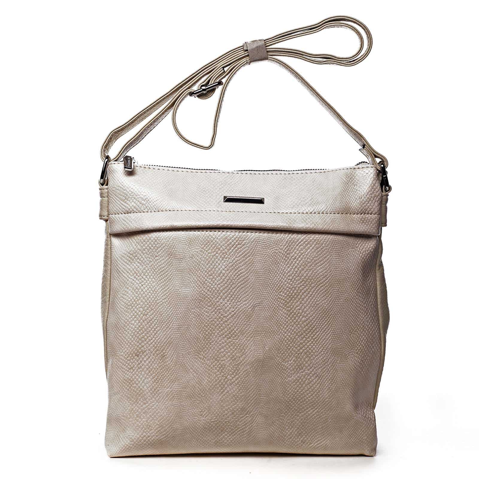 Dámská crossbody kabelky světle béžová - Silvia Rosa Dingeka Snake béžová