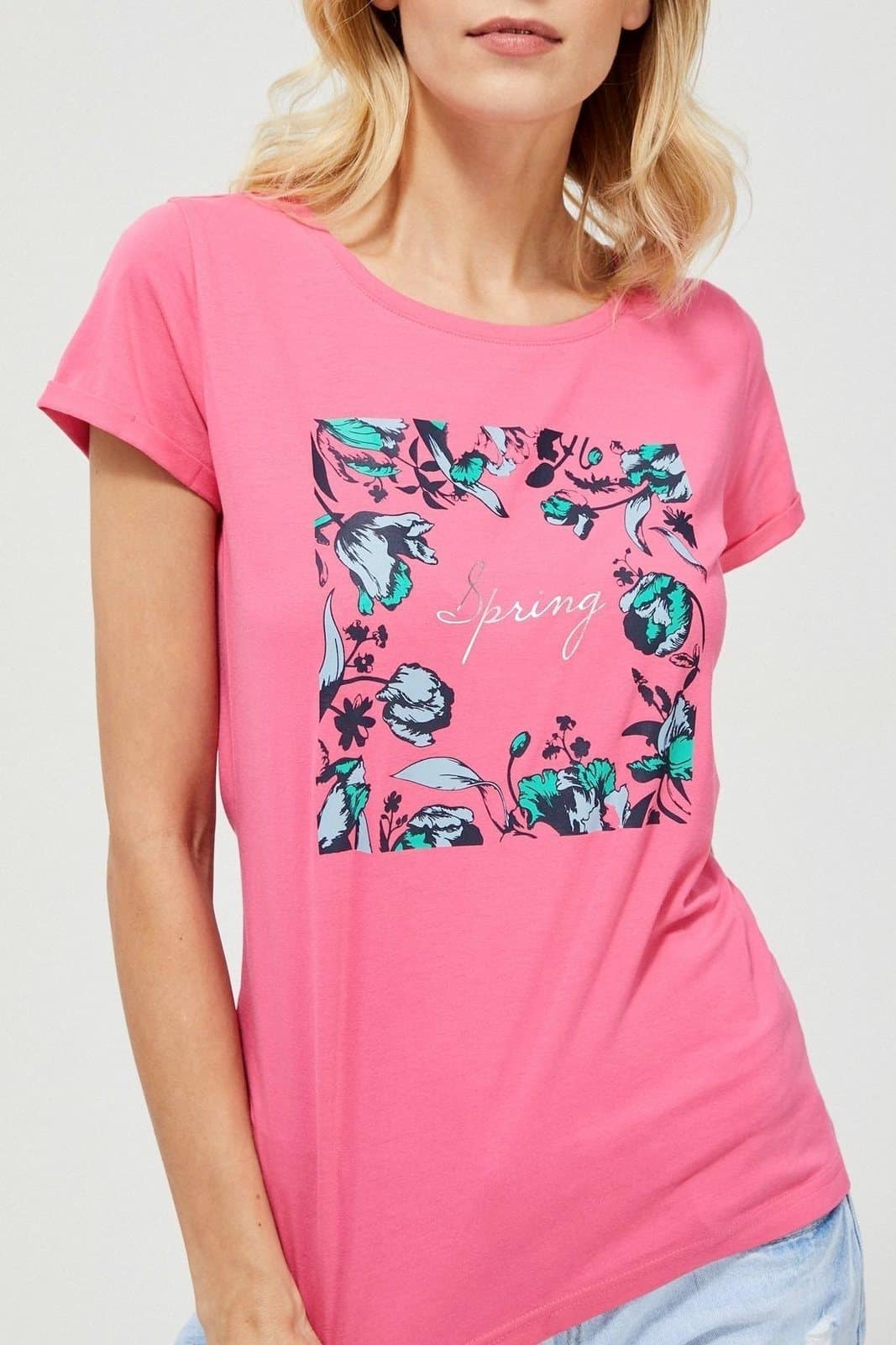 Moodo růžové tričko s potiskem