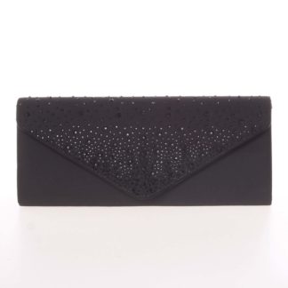 Originální třpytivé dámské psaníčko černé - Delami D687 černá