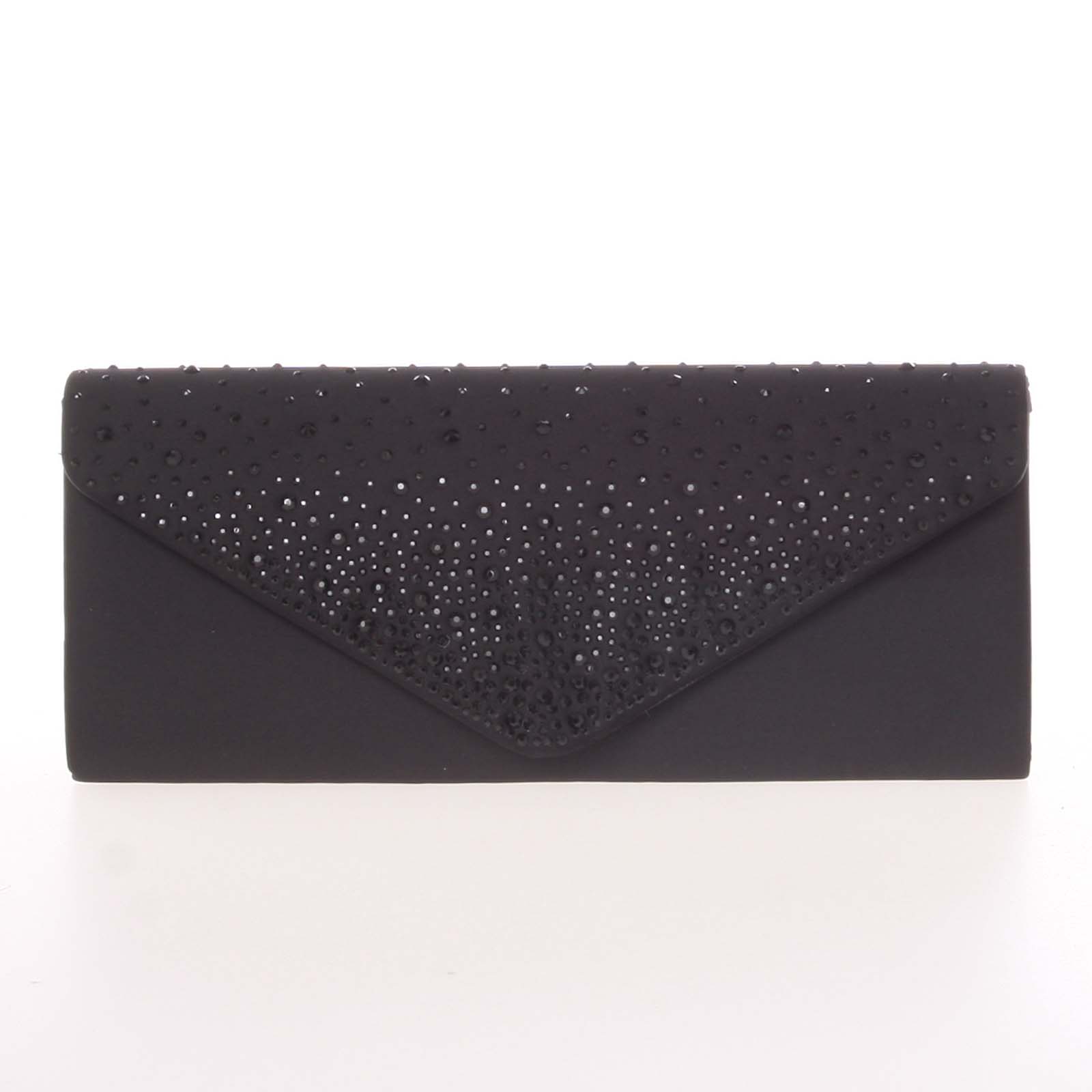 Originální třpytivé dámské psaníčko černé - Delami D687 černá