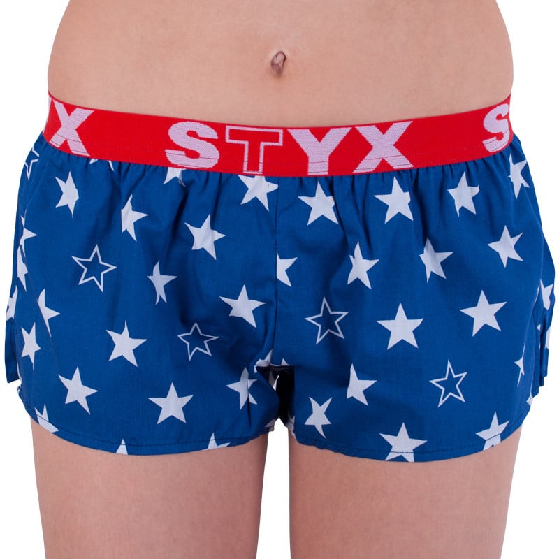 Styx barevné dámské trenýrky s klasickou gumou Hvězdy