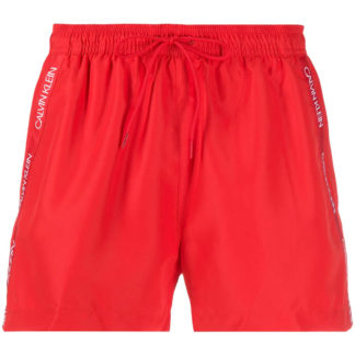 Calvin Klein červené pánské plavky Short Drawstring