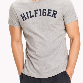 Tommy Hilfiger šedé pánské tričko SS Tee Logo