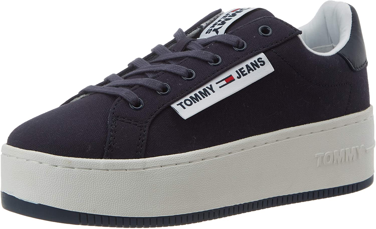 Tommy Hilfiger tmavě modré tenisky na platformě Oversized Label Icon Sneaker