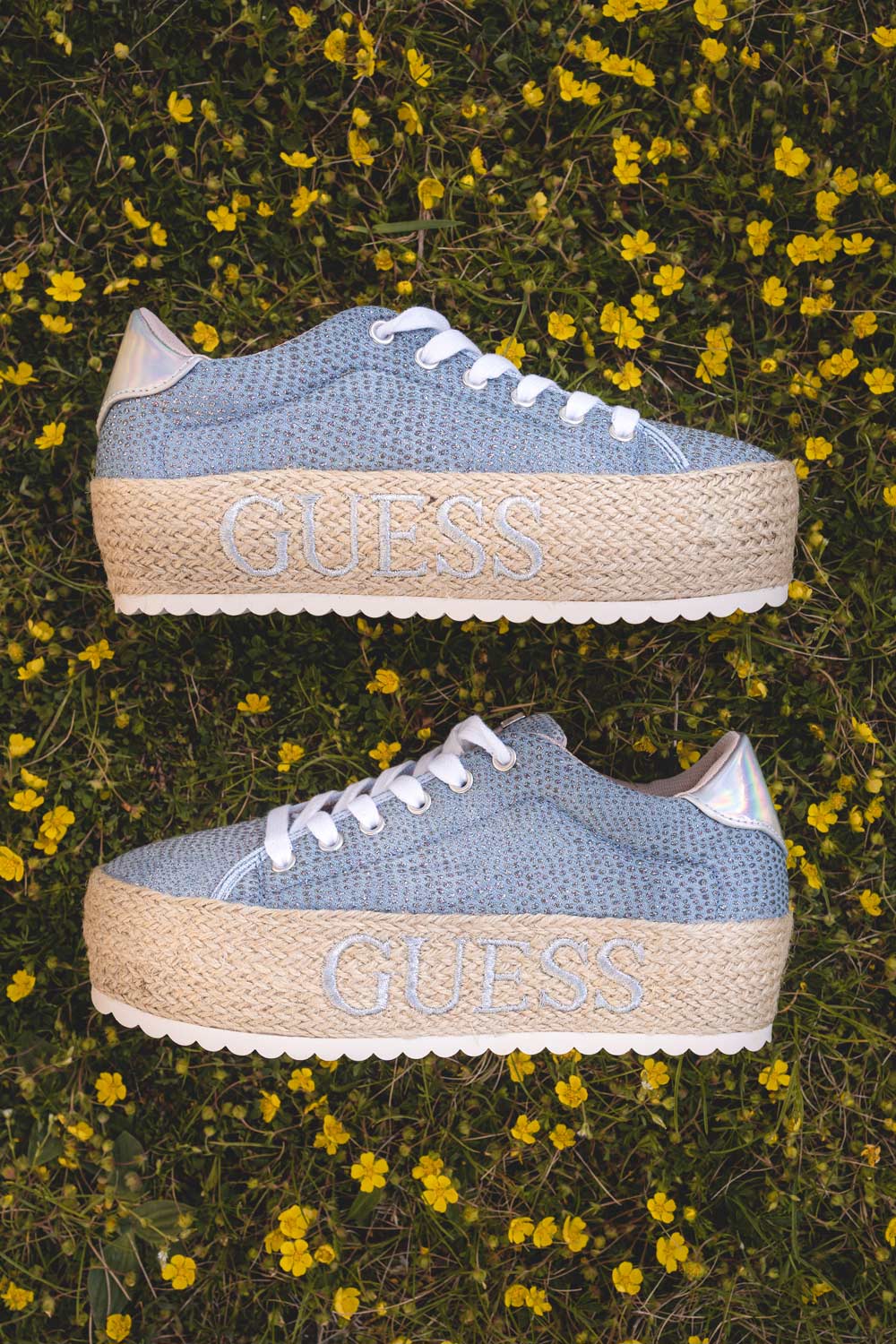 Guess jutové tenisky na platformě