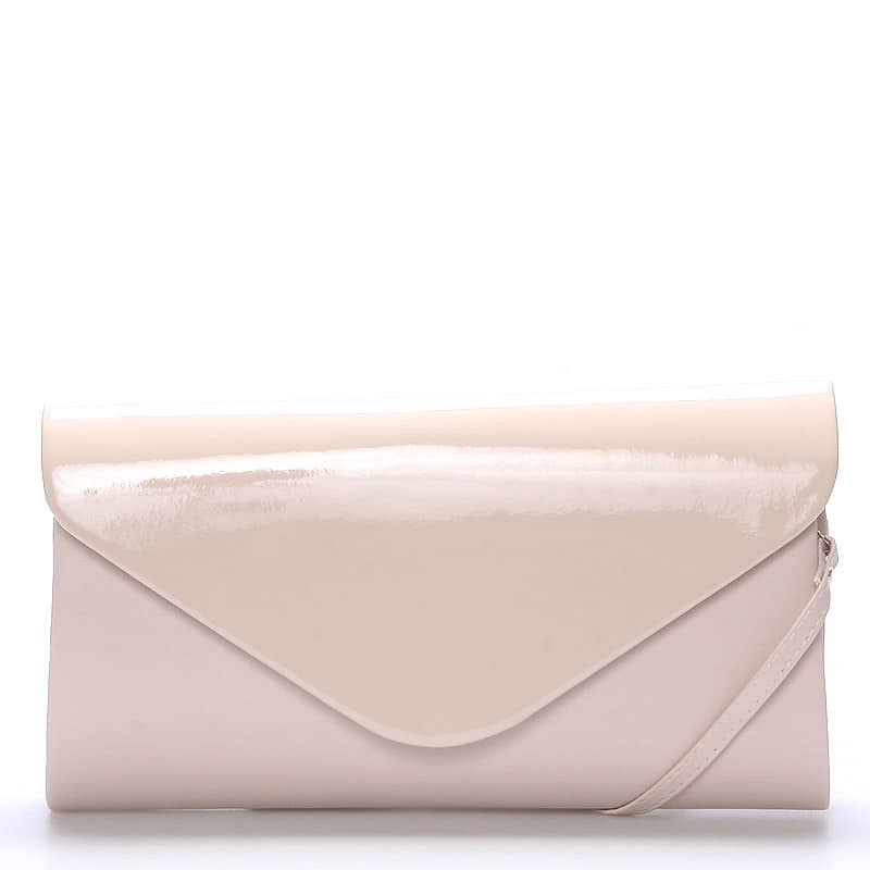 Luxusní velké dámské psaníčko pudrové matné - Delami LasVegas růžová