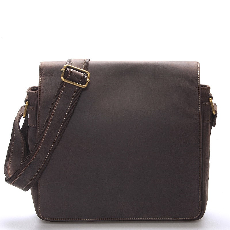 Luxusní kožená pánská hnědá taška Frozen hnědá