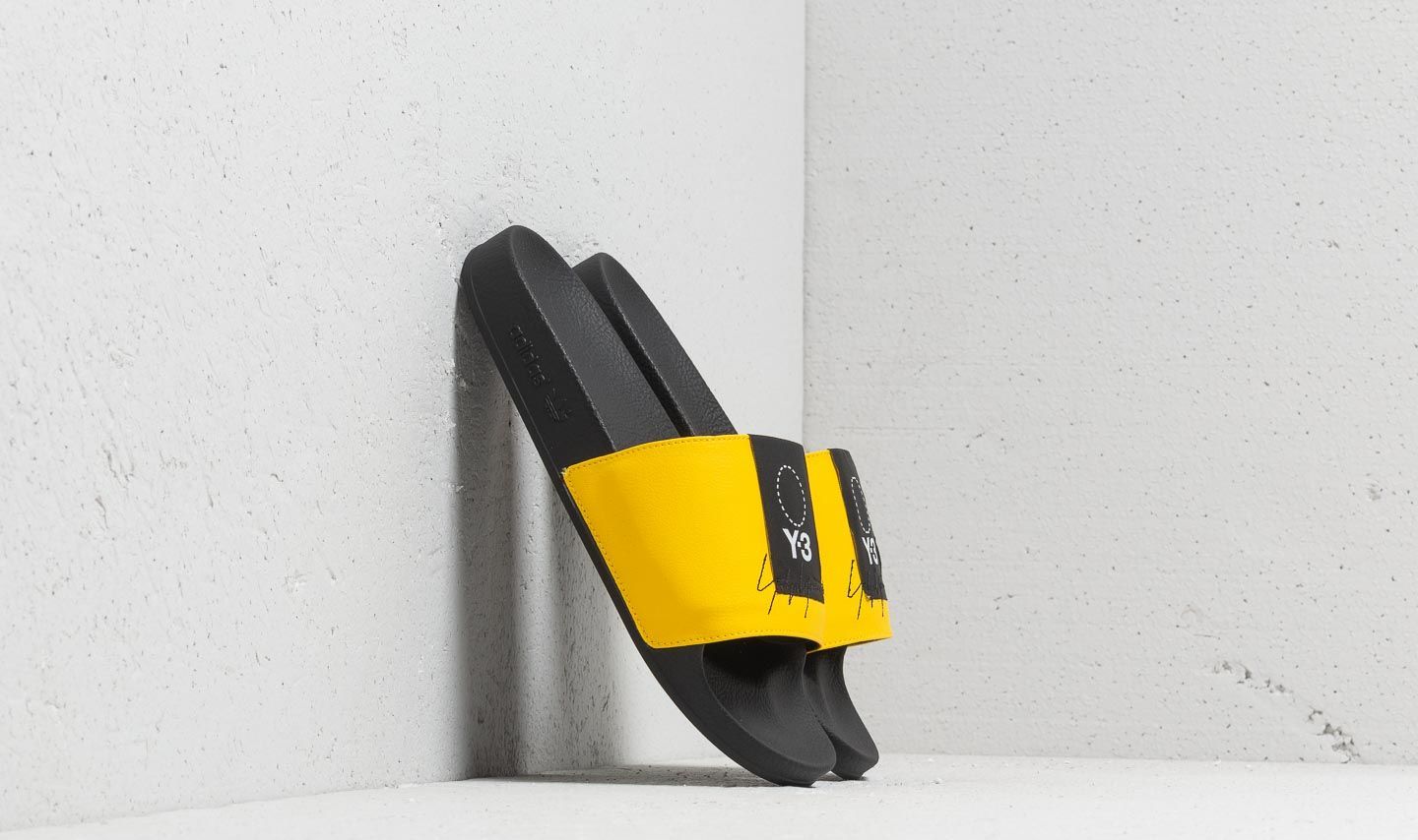 Y-3 Adilette Yellow/ Black/ Yellow