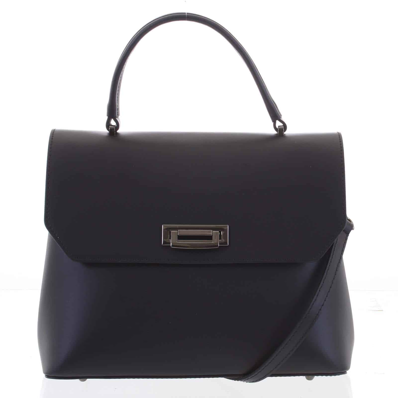 Originální hladká černá dámská kabelka do ruky - ItalY Neolila černá