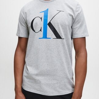 Calvin Klein šedé pánské tričko S/S Crew Neck
