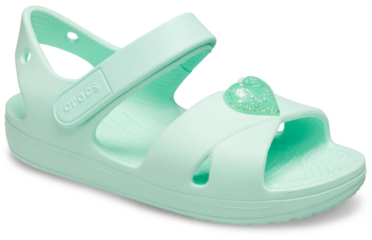 Crocs mentolové dívčí sandály Classic Cross Strap Sandal