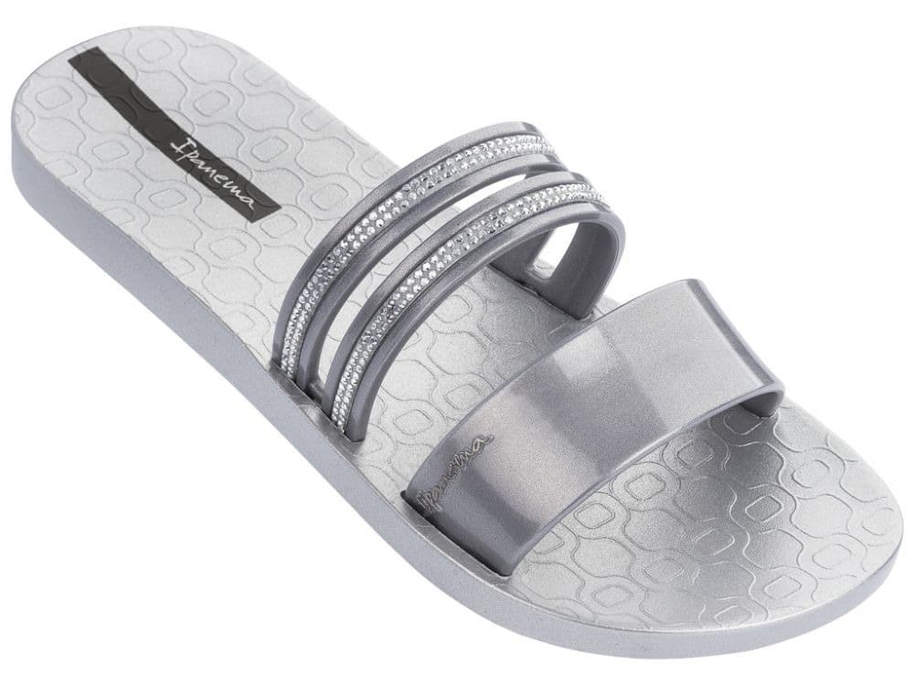 Ipanema stříbrné pantofle New Glam Silver