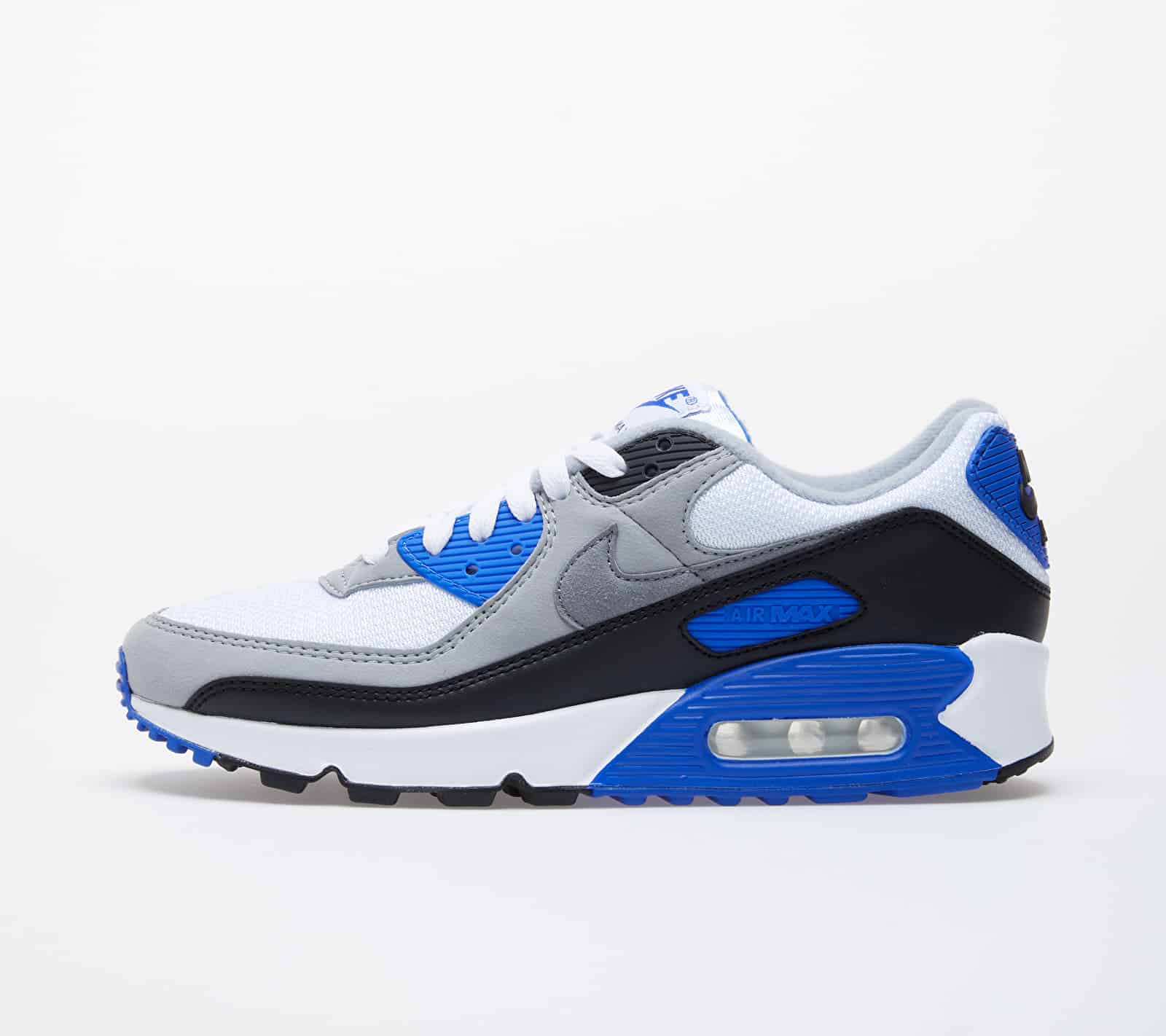 Nike Air Max 90 White/ Particle Grey-Hyper Royal-Black CD0881-102