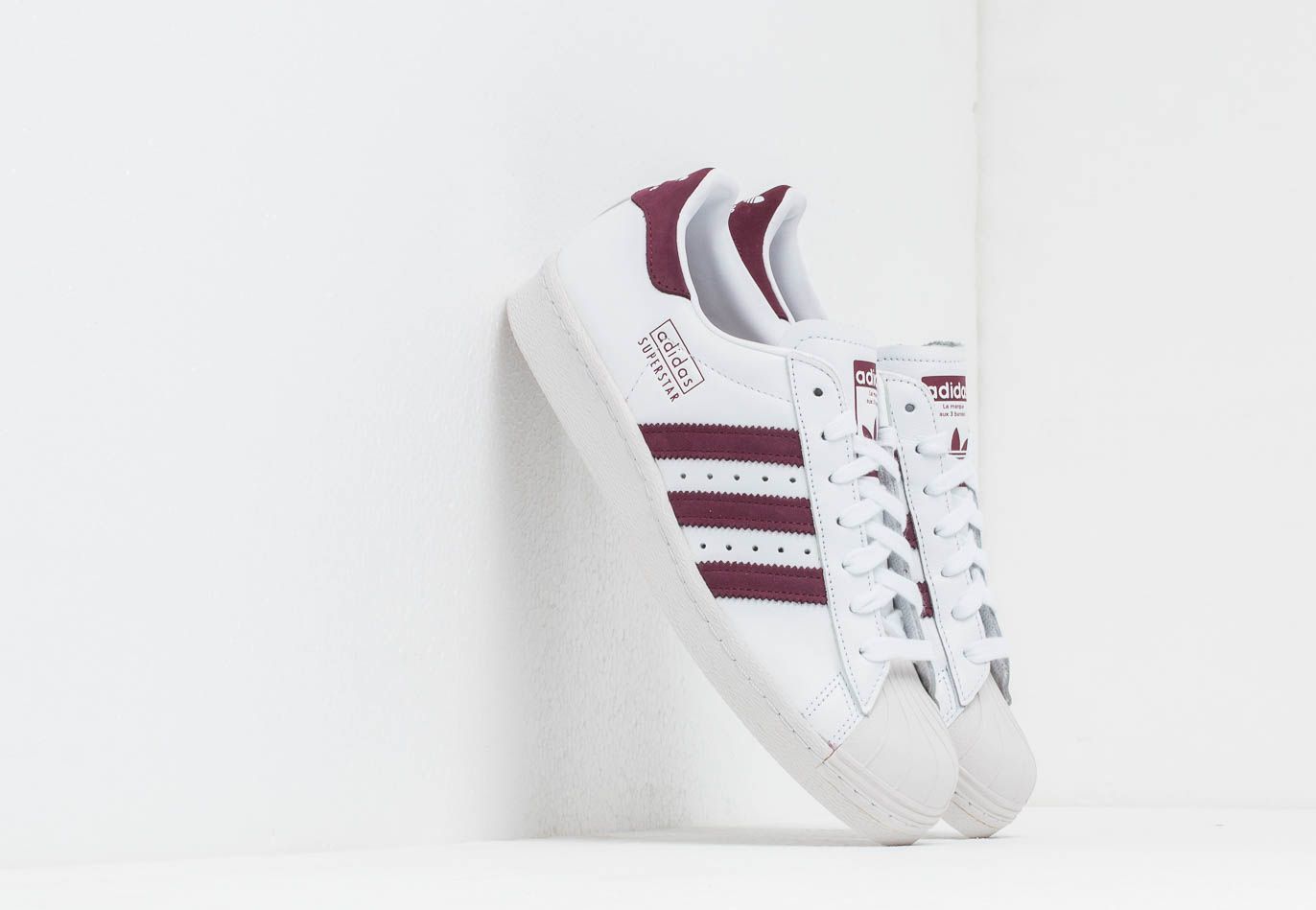 adidas Superstar 80S Ftw White/ Maroon/ Crystal White CM8439
