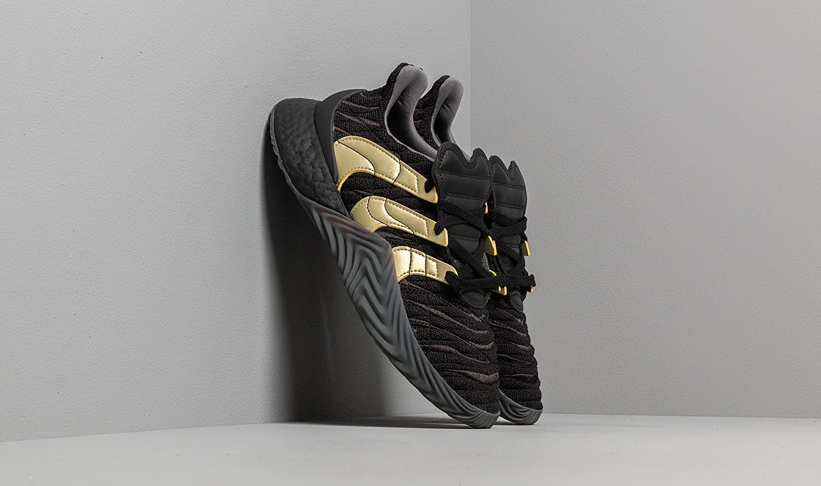 adidas Sobakov Boost Core Black/ Gold Metallic/ Carbon D98155