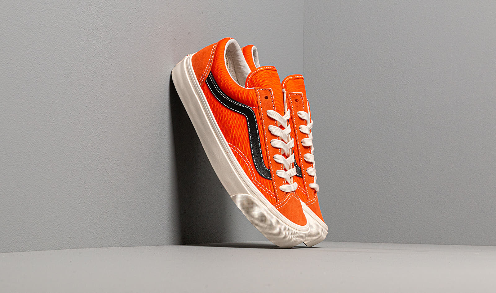 Vans OG Style 36 LX (Suede/  Canvas) Red Orange/ Black VN0A4BVEVZH1