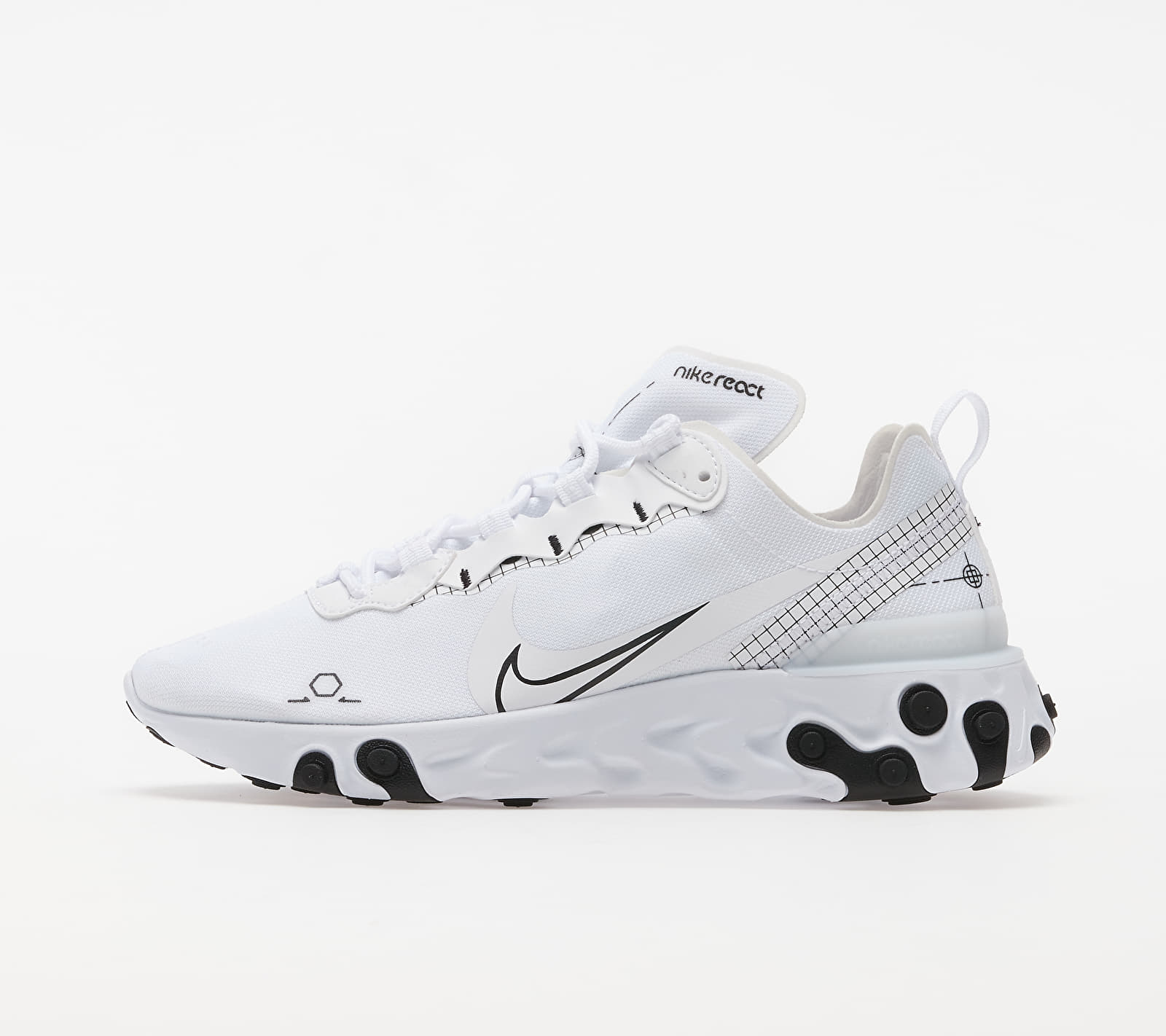 Nike React Element 55 White/ Black CU3009-100