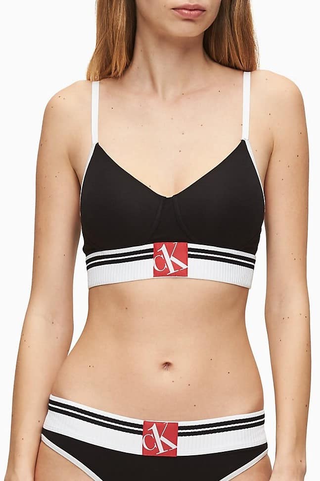 Calvin Klein černá podprsenka Lightly Lined Bralette