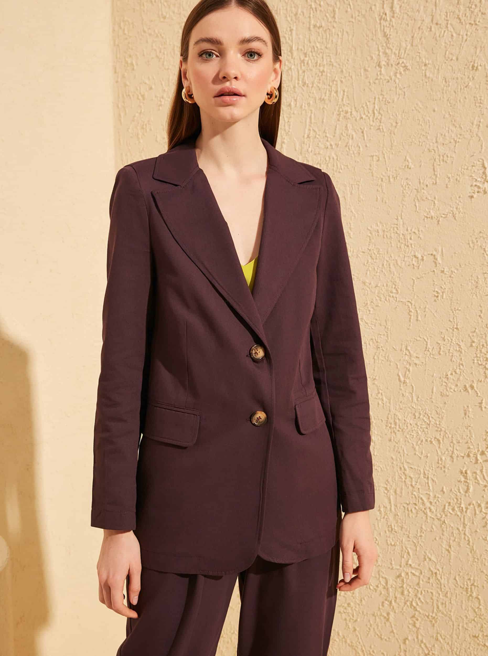 Trendyol fialové dámské sako