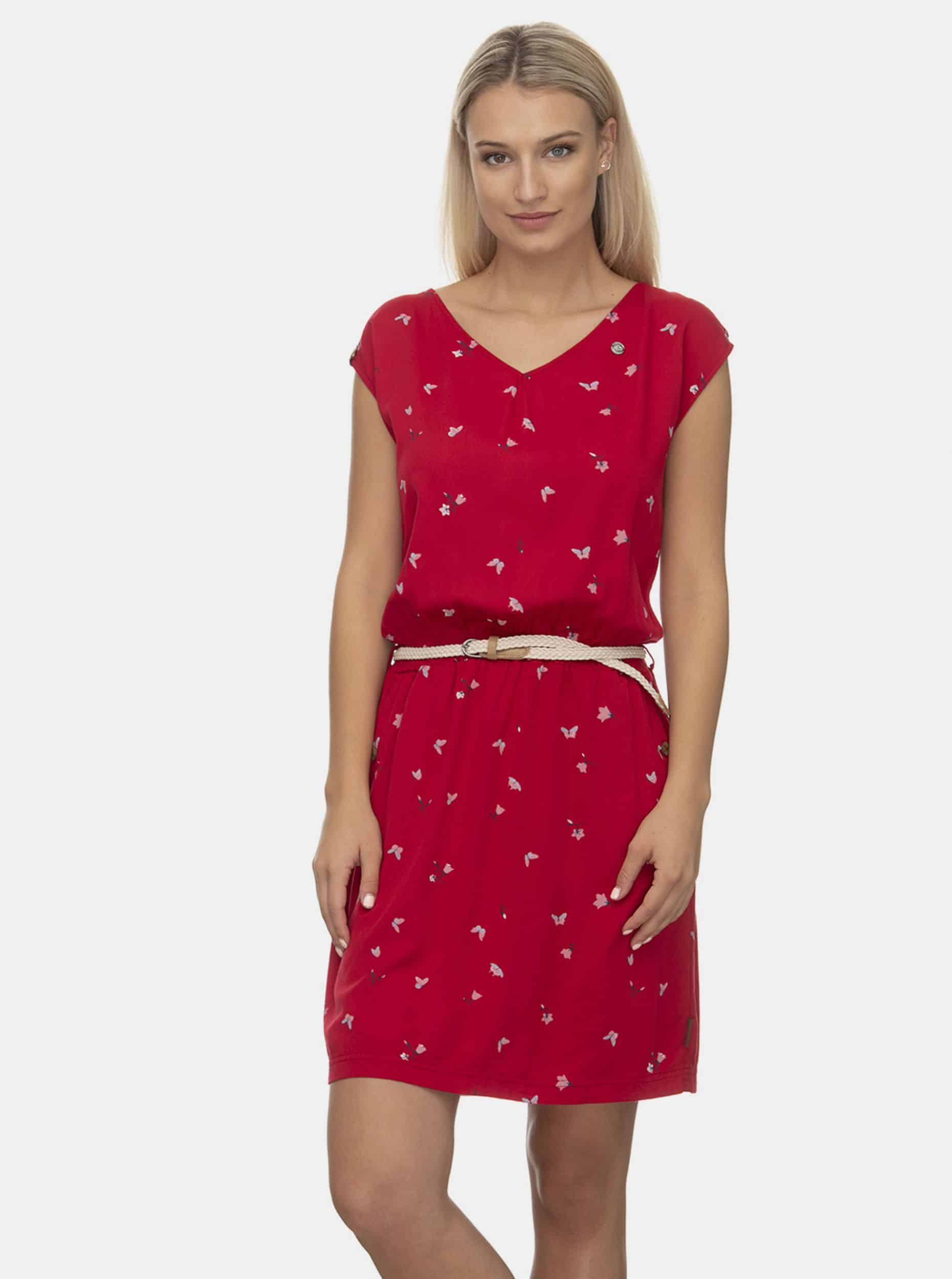 Ragwear červené šaty se vzory