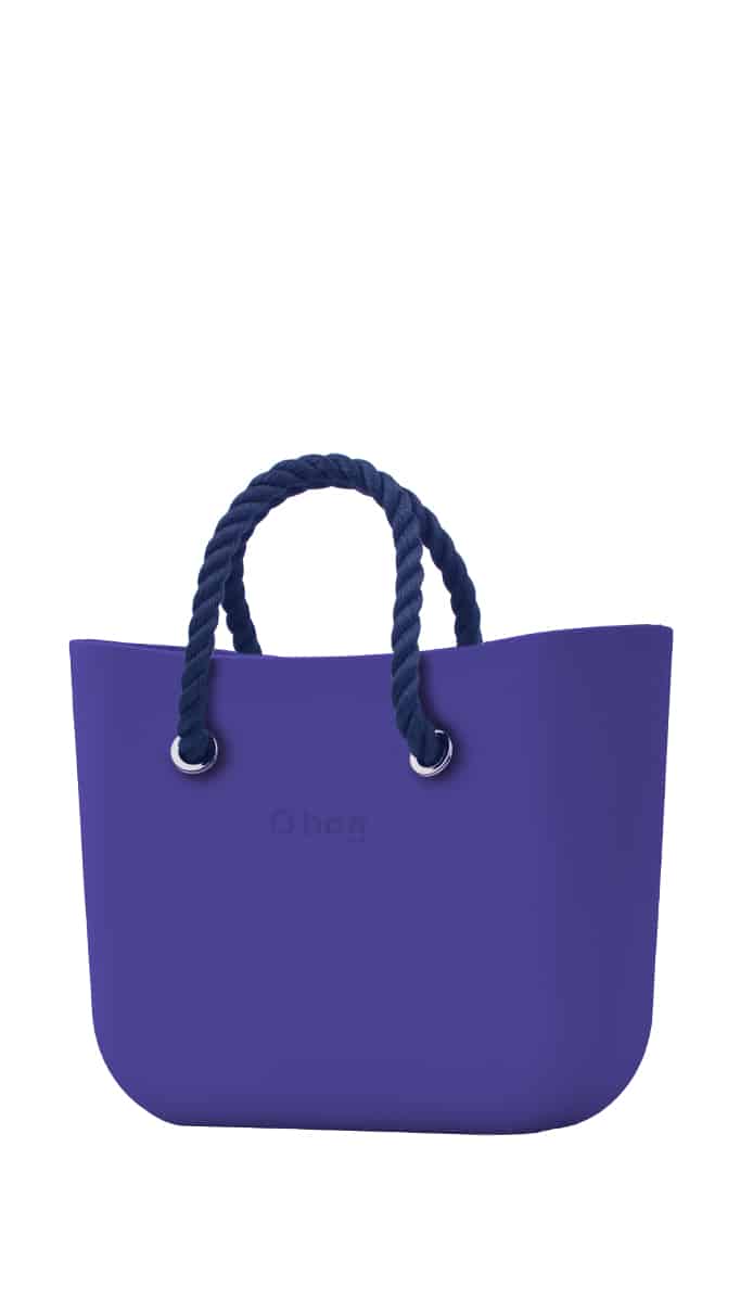 O bag kabelka Iris s tmavě modrými krátkými provazy
