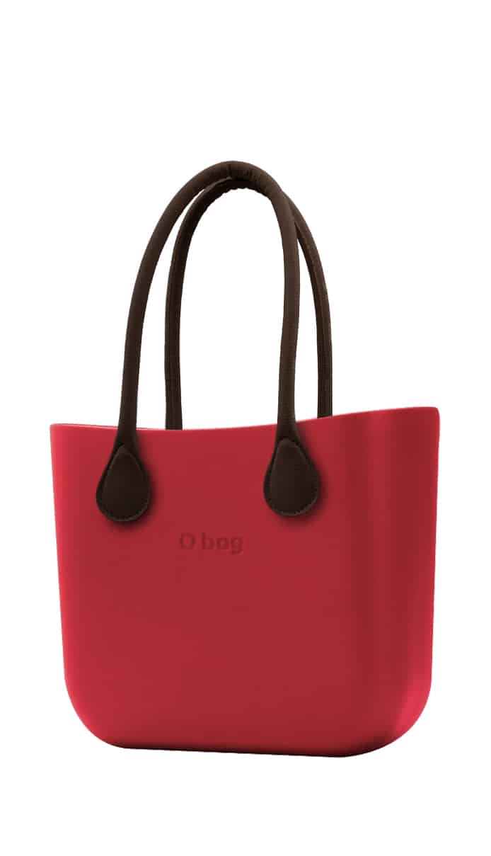 O bag kabelka Rosso s hnědými dlouhými koženkovými držadly