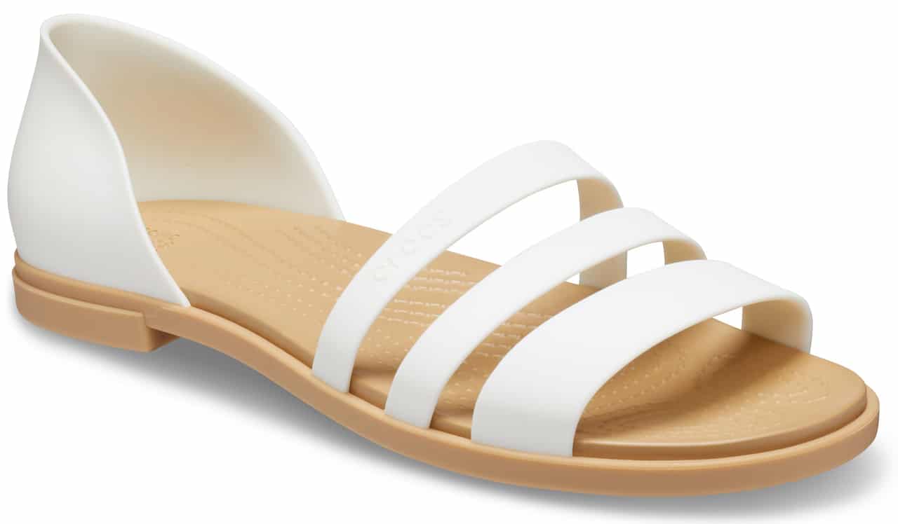 Crocs bílé sandály Tulum Open Flat