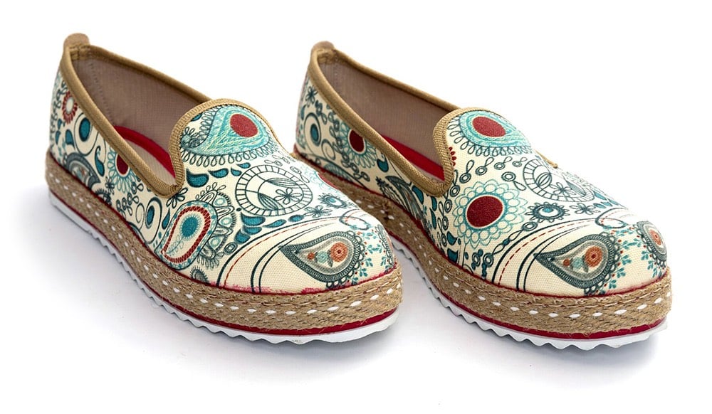 Goby barevné slip on Paisley