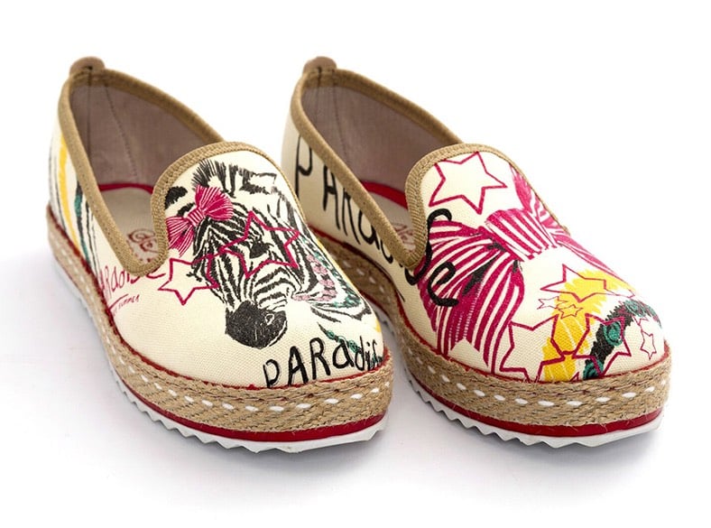 Goby barevné slip on Zebra