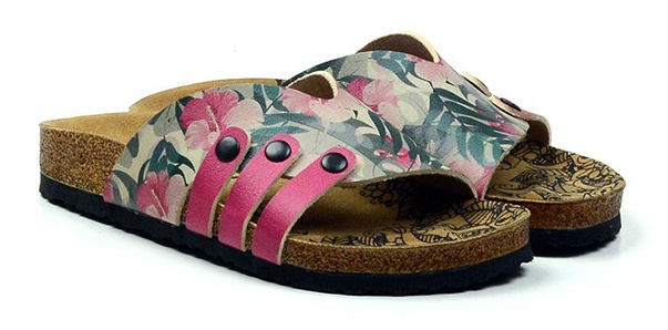 Calceo barevné pantofle Casual Slippers Hibiscus