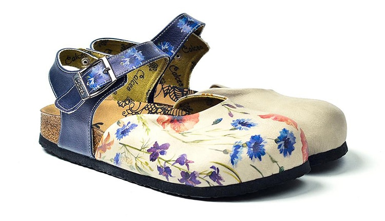 Calceo modré sandály Classic Sandals Wildflowers
