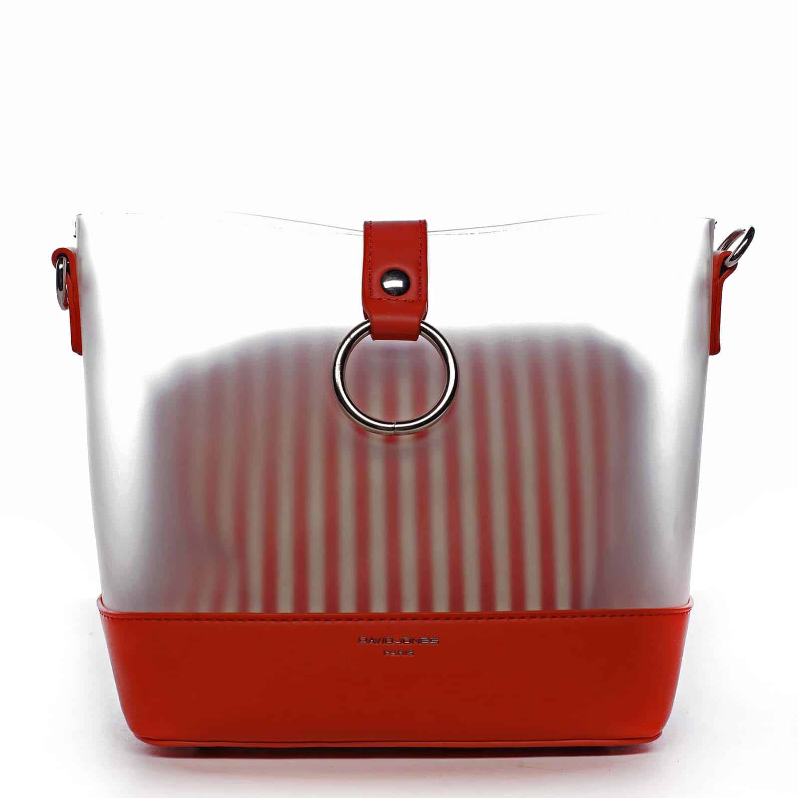 Originální dámská crossbody kabelka červená - David Jones Crazy červená