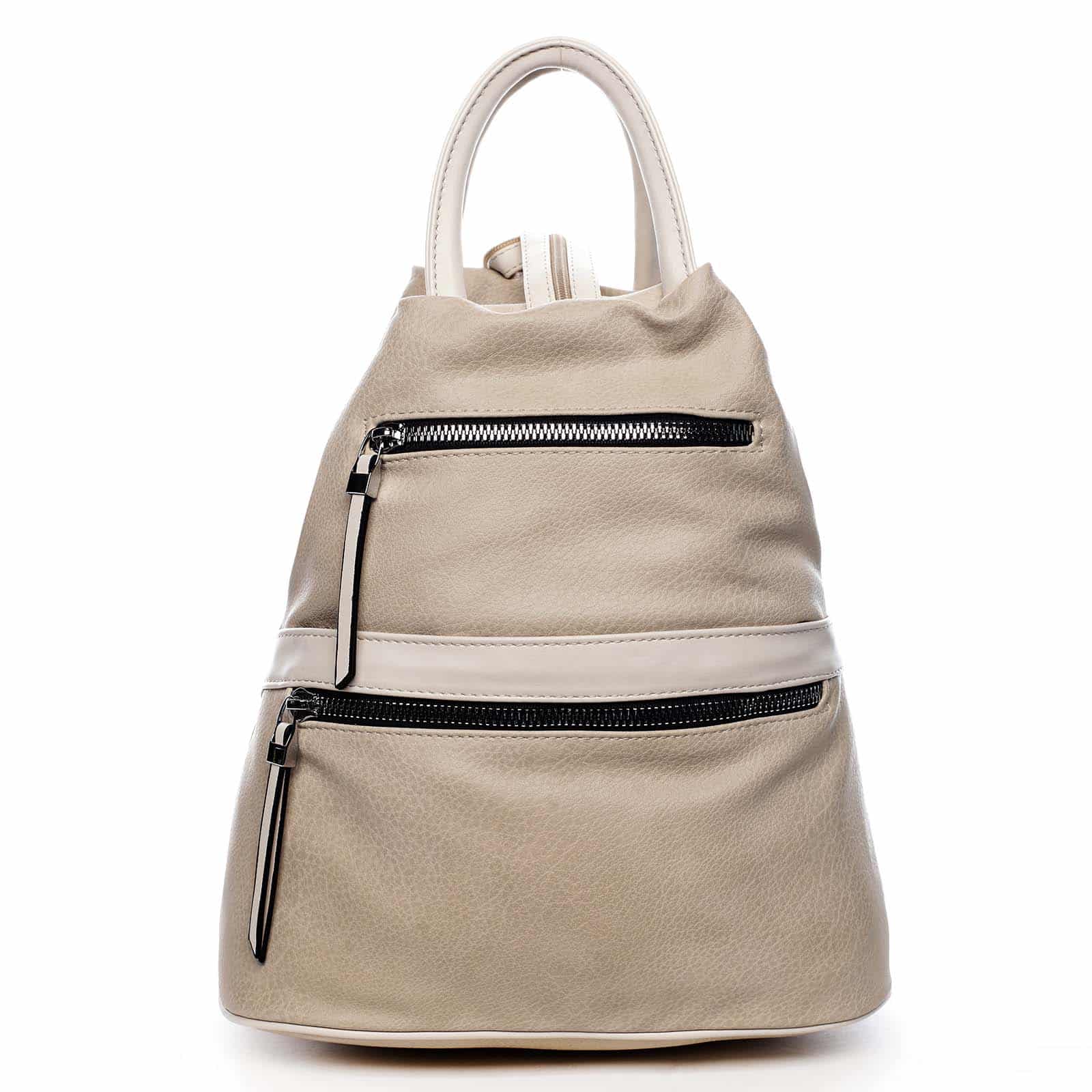 Originální dámský batoh kabelka béžový - Romina Gempela béžová