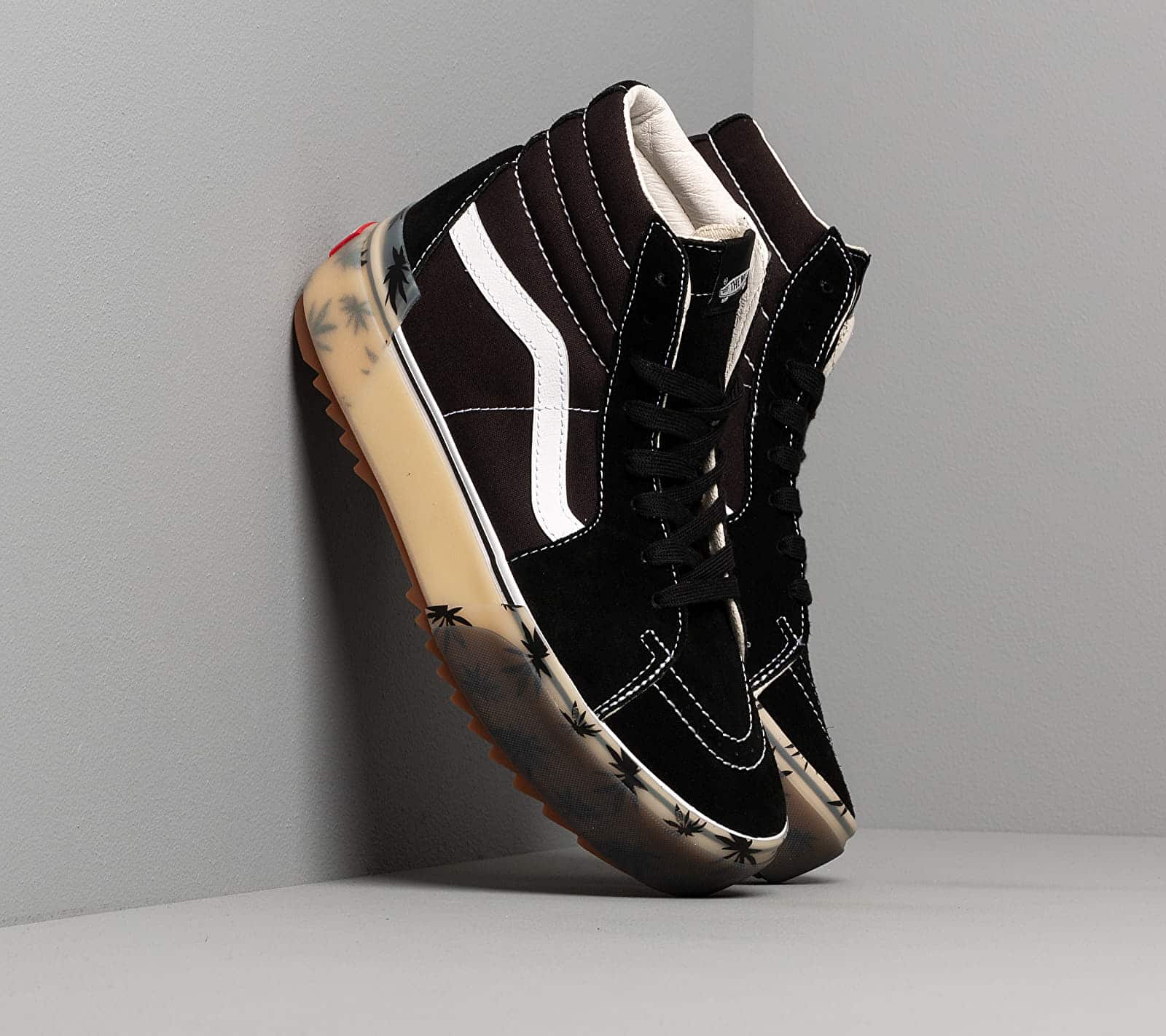 Vans Sk8-Hi Stacked LX (Suede/ Canvas) Palm Black VN0A4U4DXA51