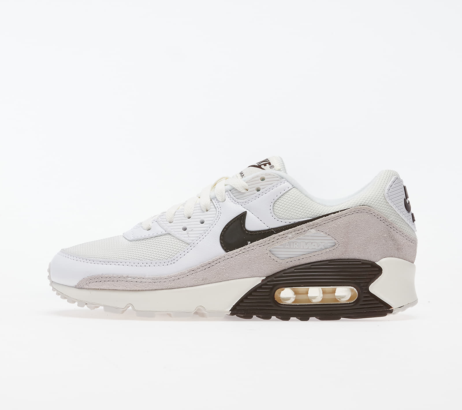 Nike Air Max 90 White/ Baroque Brown-Sail-Vast Grey CW7483-100