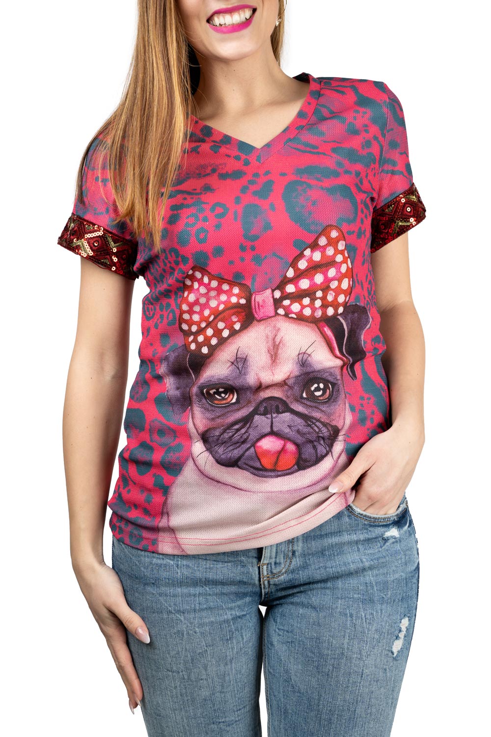 Culito from Spain růžové tričko Frida Buho