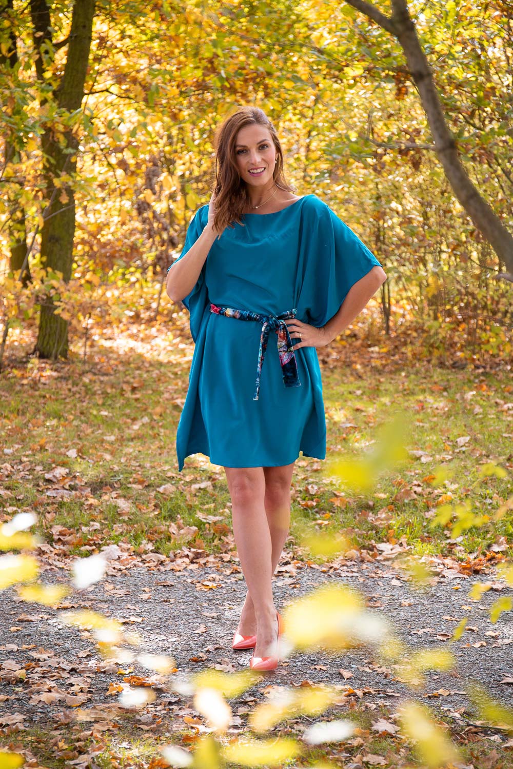 Simpo modré šaty Waterfall Blue