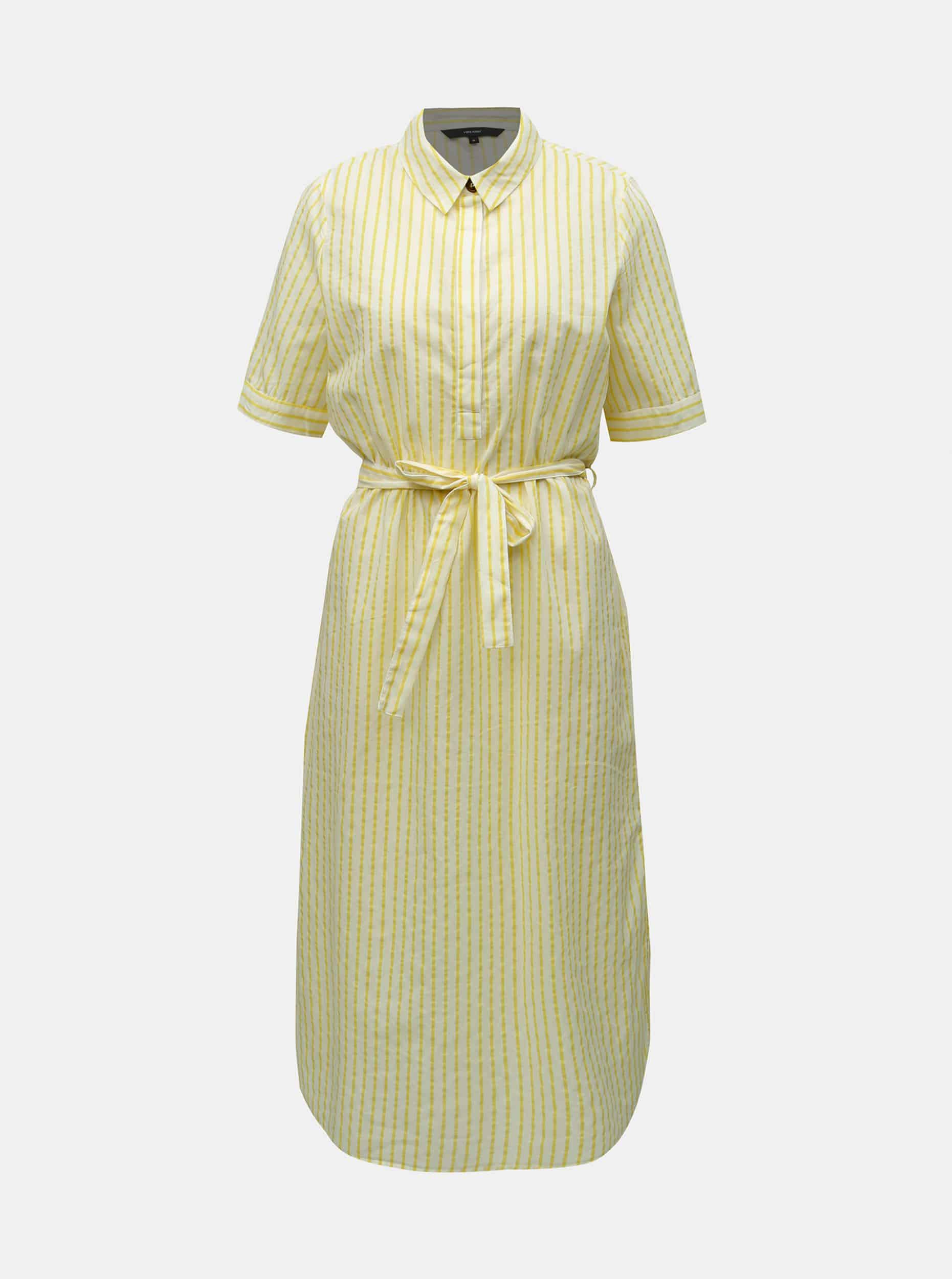 Vero Moda pruhovaná košilové šaty Cassie