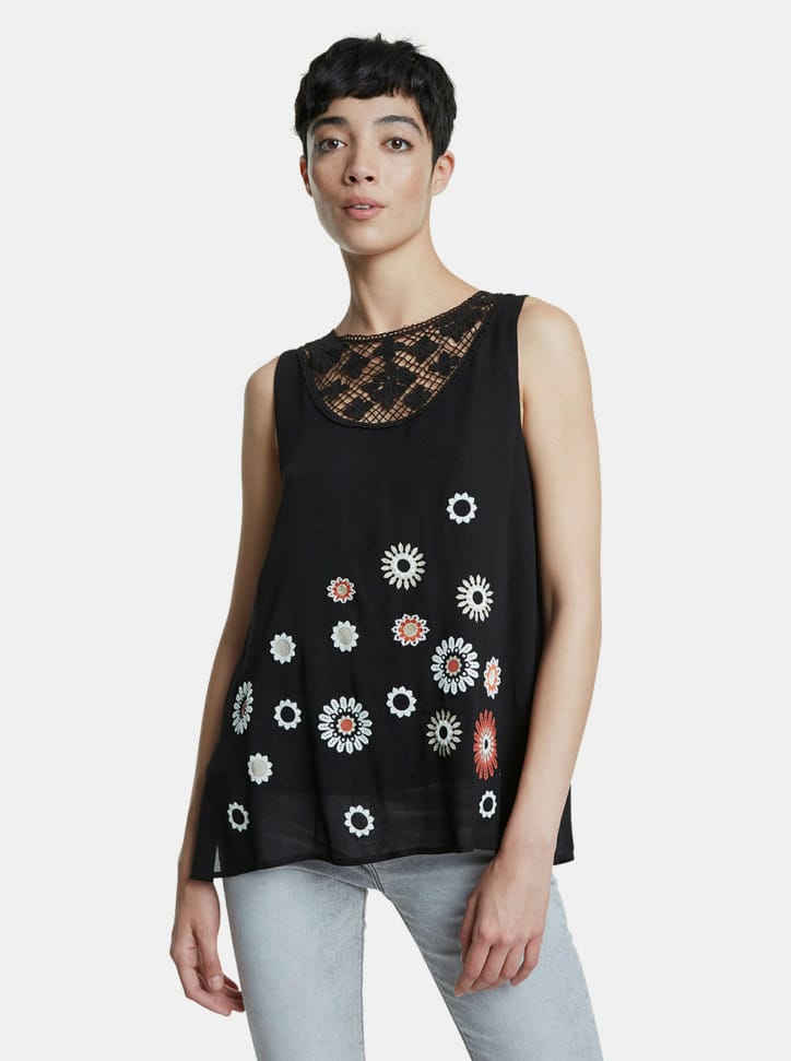 Desigual černé tílko Dulce