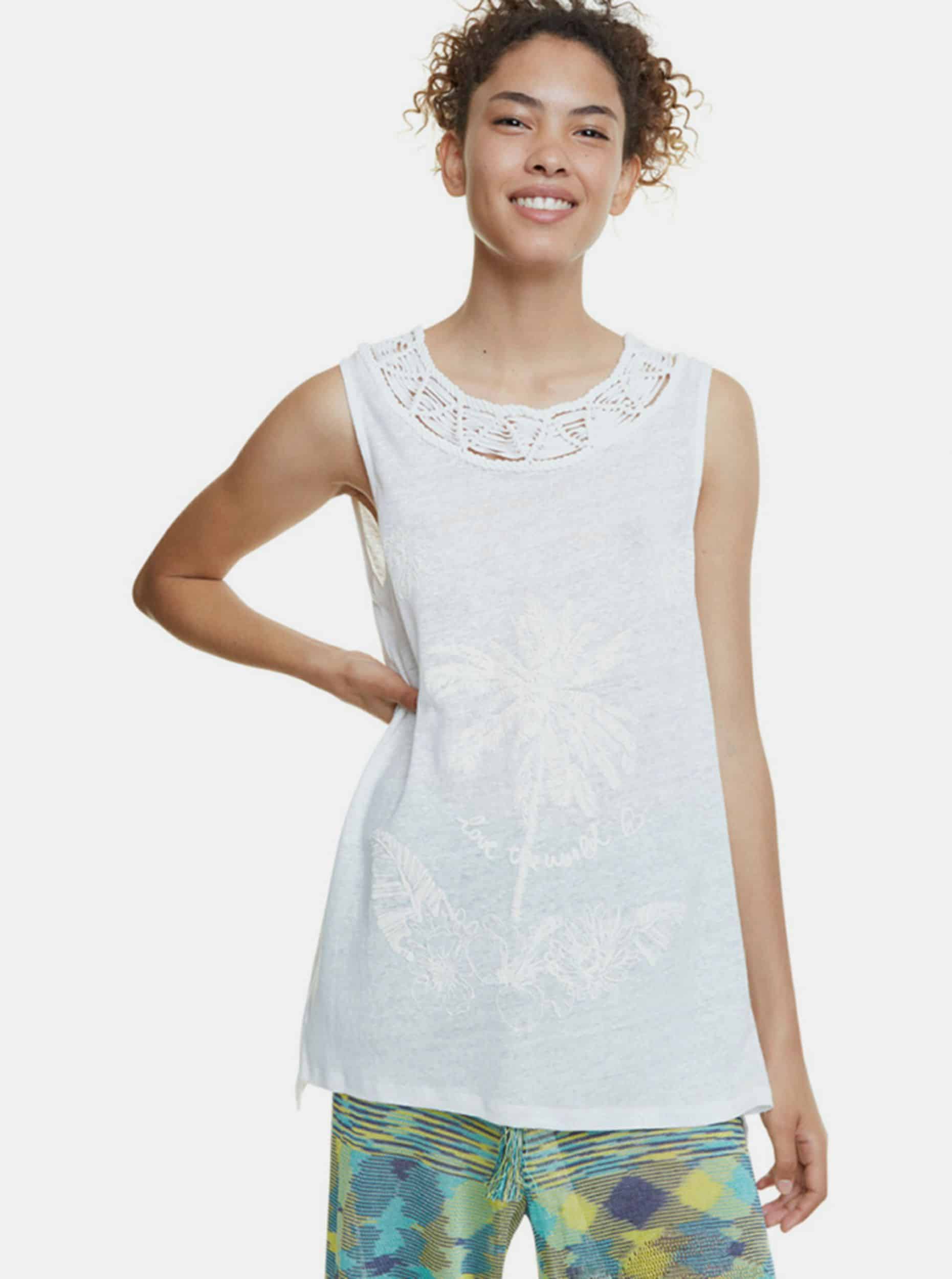 Desigual bílé tílko Ines