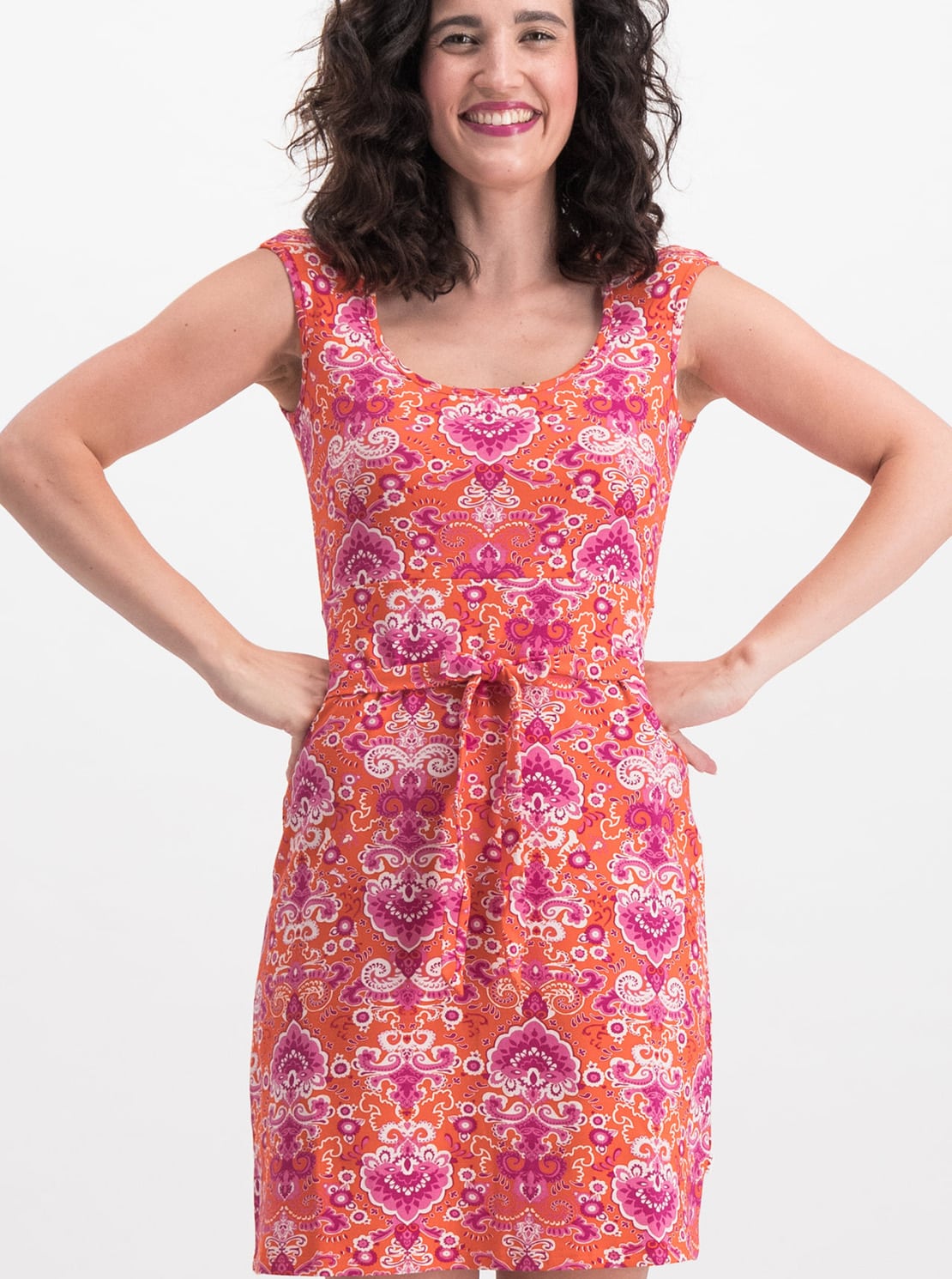 Blutsgeschwister oranžové šaty Rumina