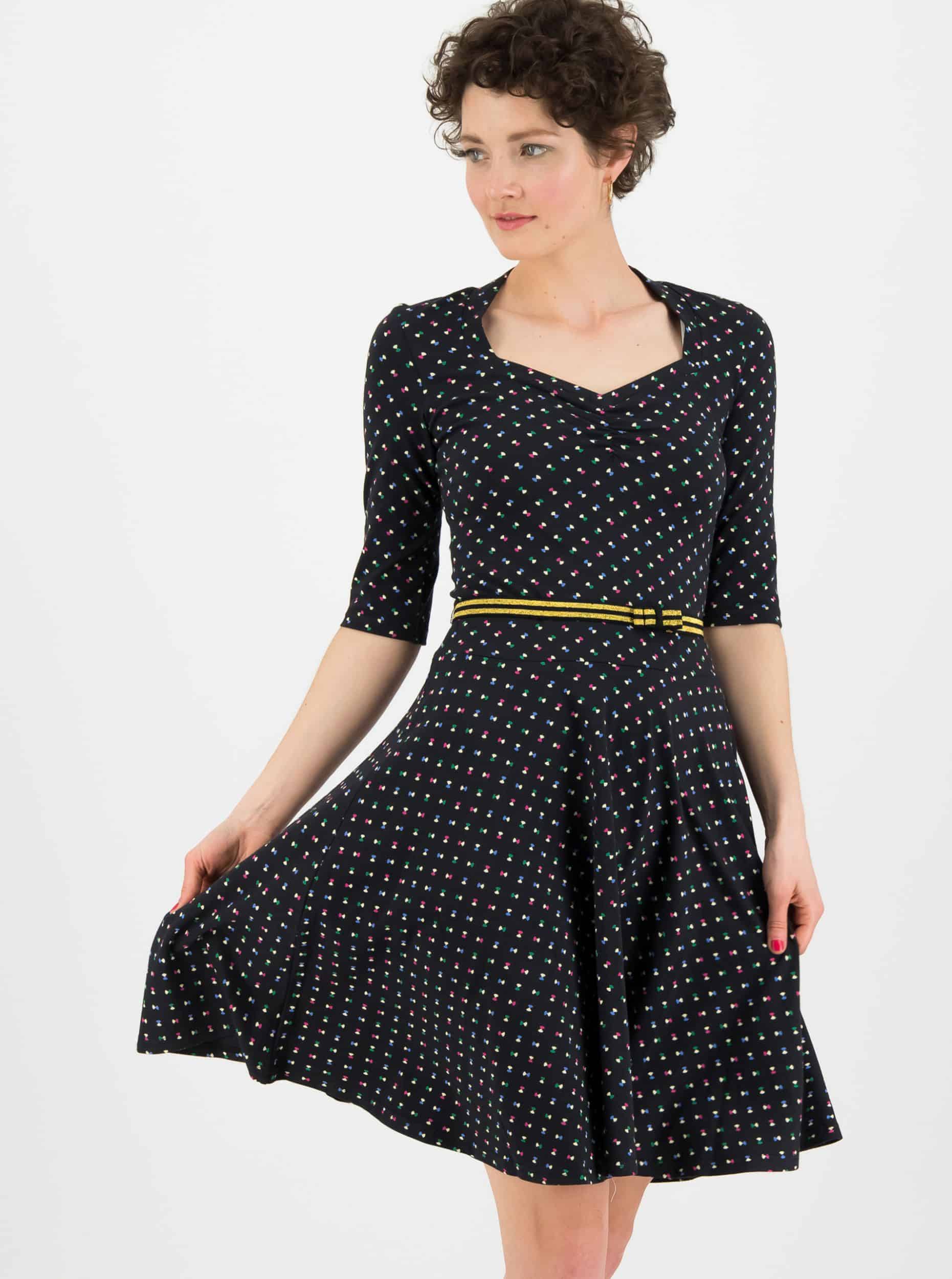 Blutsgeschwister černé šaty Disco Flies