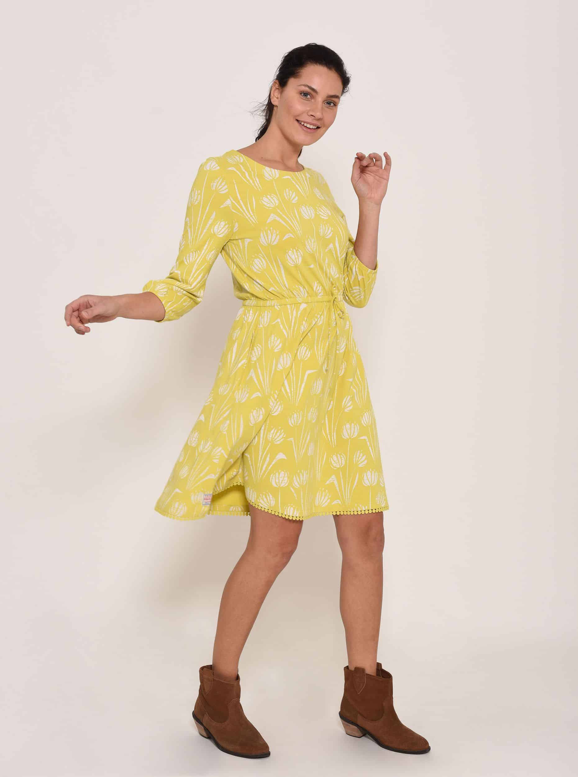 Brakeburn žluté květované šaty