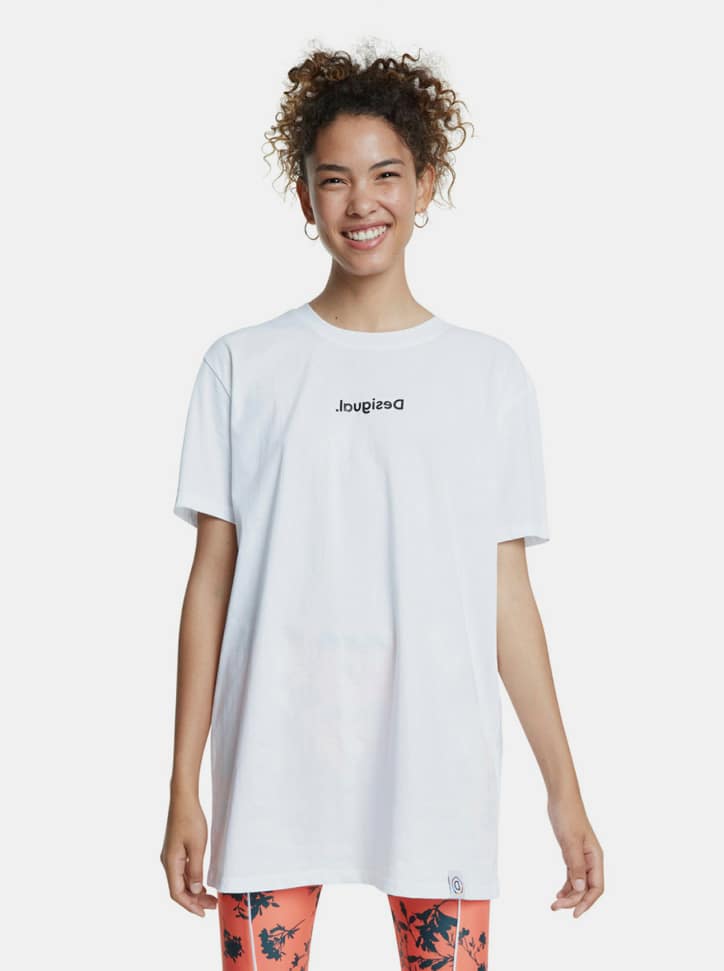 Desigual bílé tričko Over