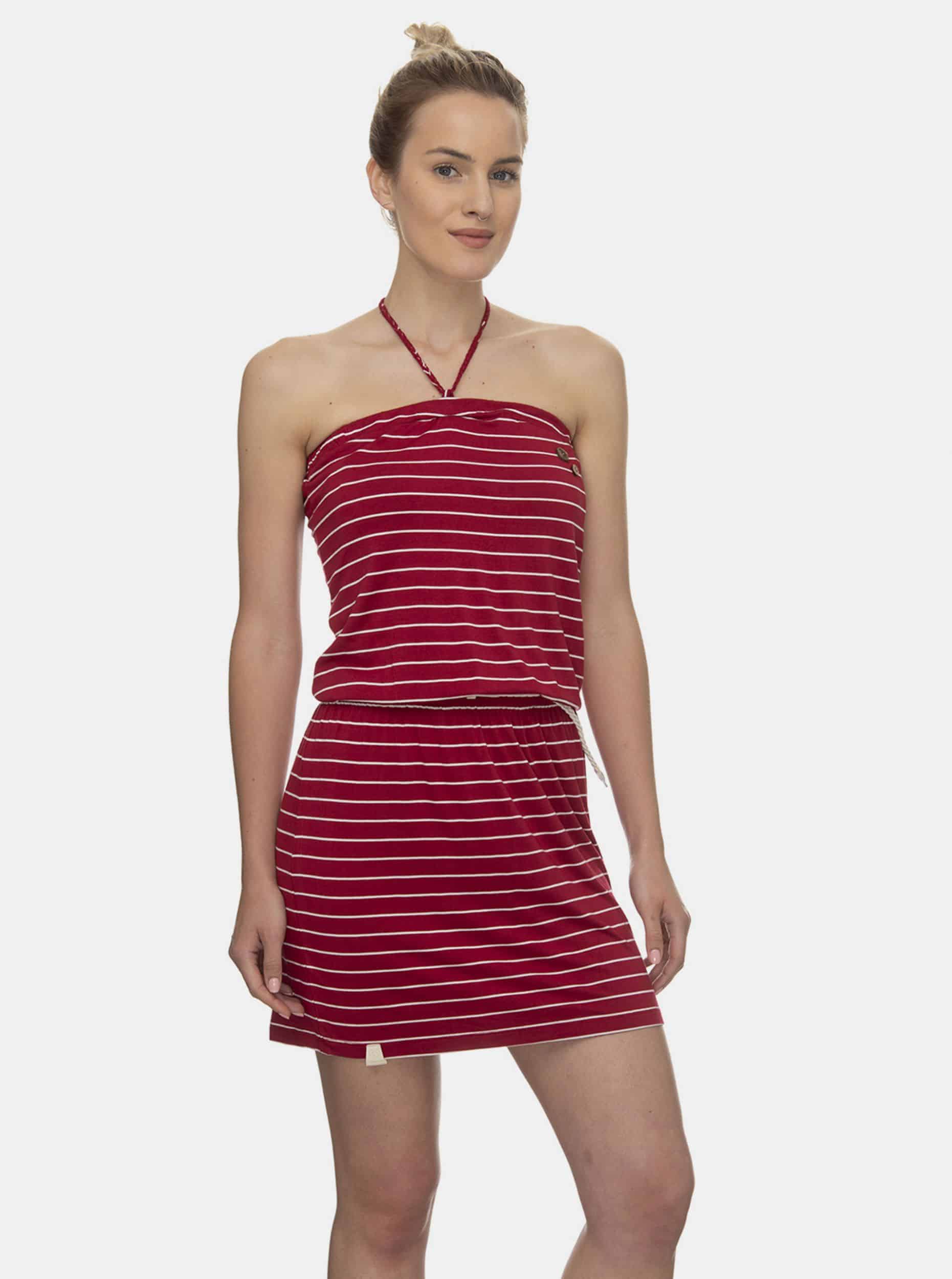 Ragwear červené pruhované šaty Chicka