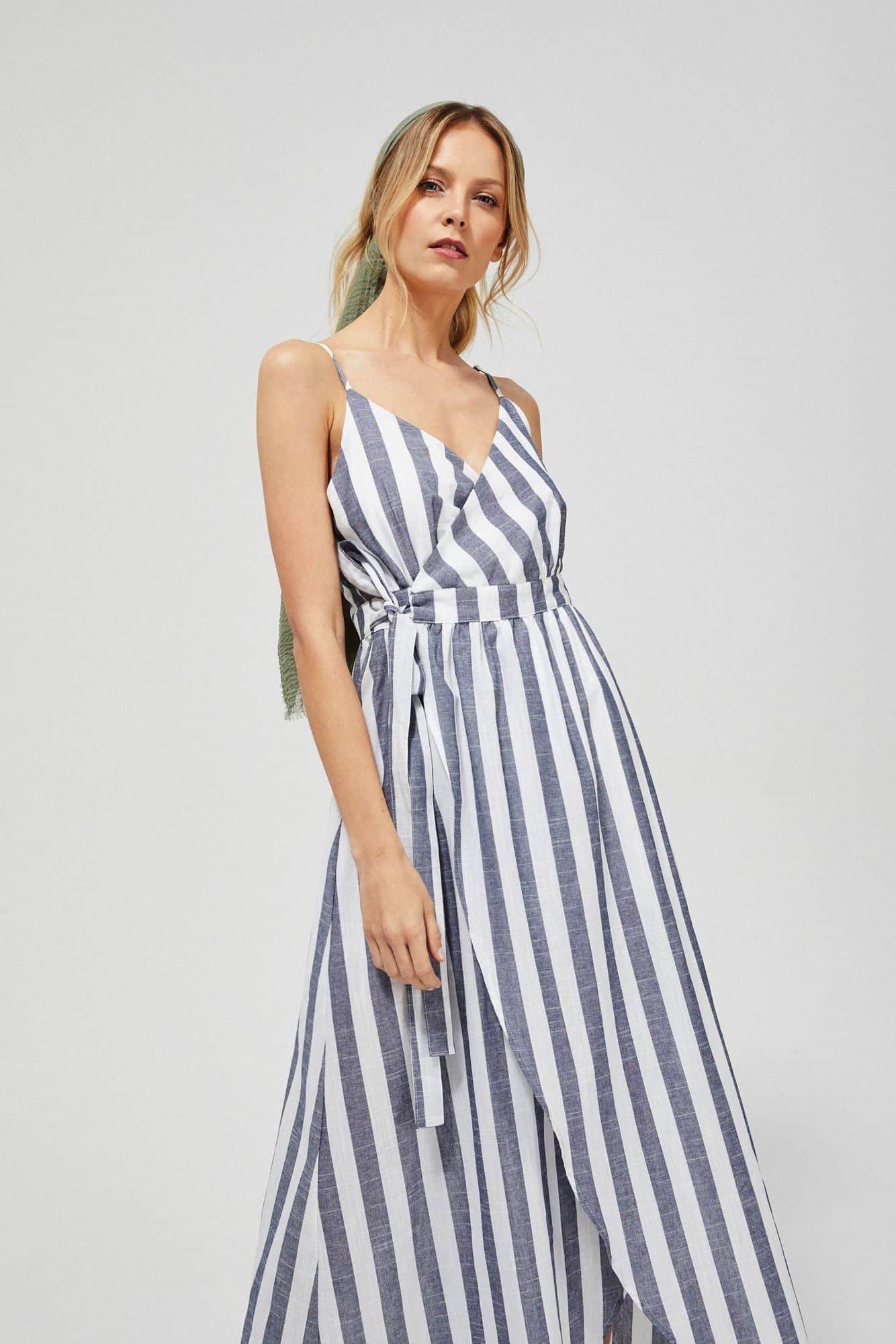 Moodo pruhované maxi šaty