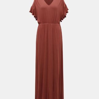 Vero Moda bordové maxi šaty Donna